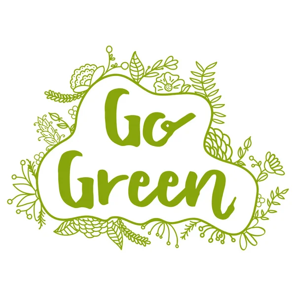 Go Green. Zero Waste Concept. Vector illustration. — Stock Vector