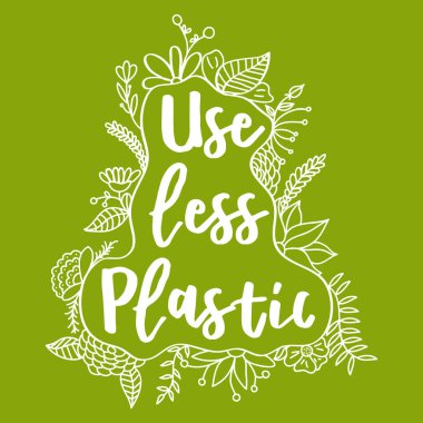 Sıfır Atık Kavramı. Elle çizilmiş sıfır atık yaşam elementleri. Sıfır atık kavram kartı.