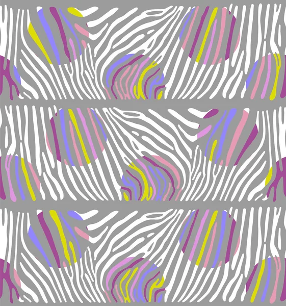 Fundo com pele Zebra colorida — Vetor de Stock