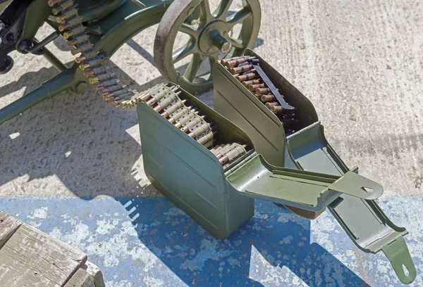 ammunition box with machine-gun belt