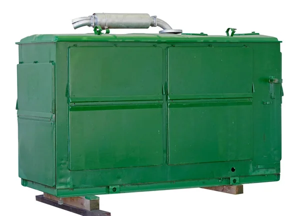 Mobile diesel generator for emergency electric power use for outdooron white background