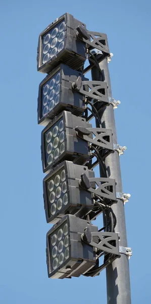 new led projectors against the blue sky