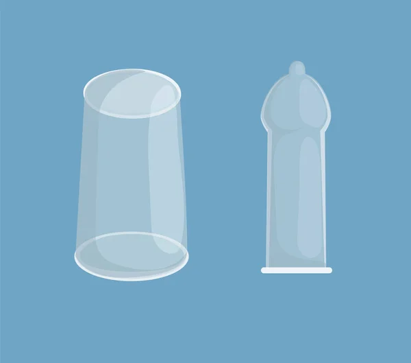 Ilustracja wektorowa prezerwatywy męskie i żeńskie — Wektor stockowy