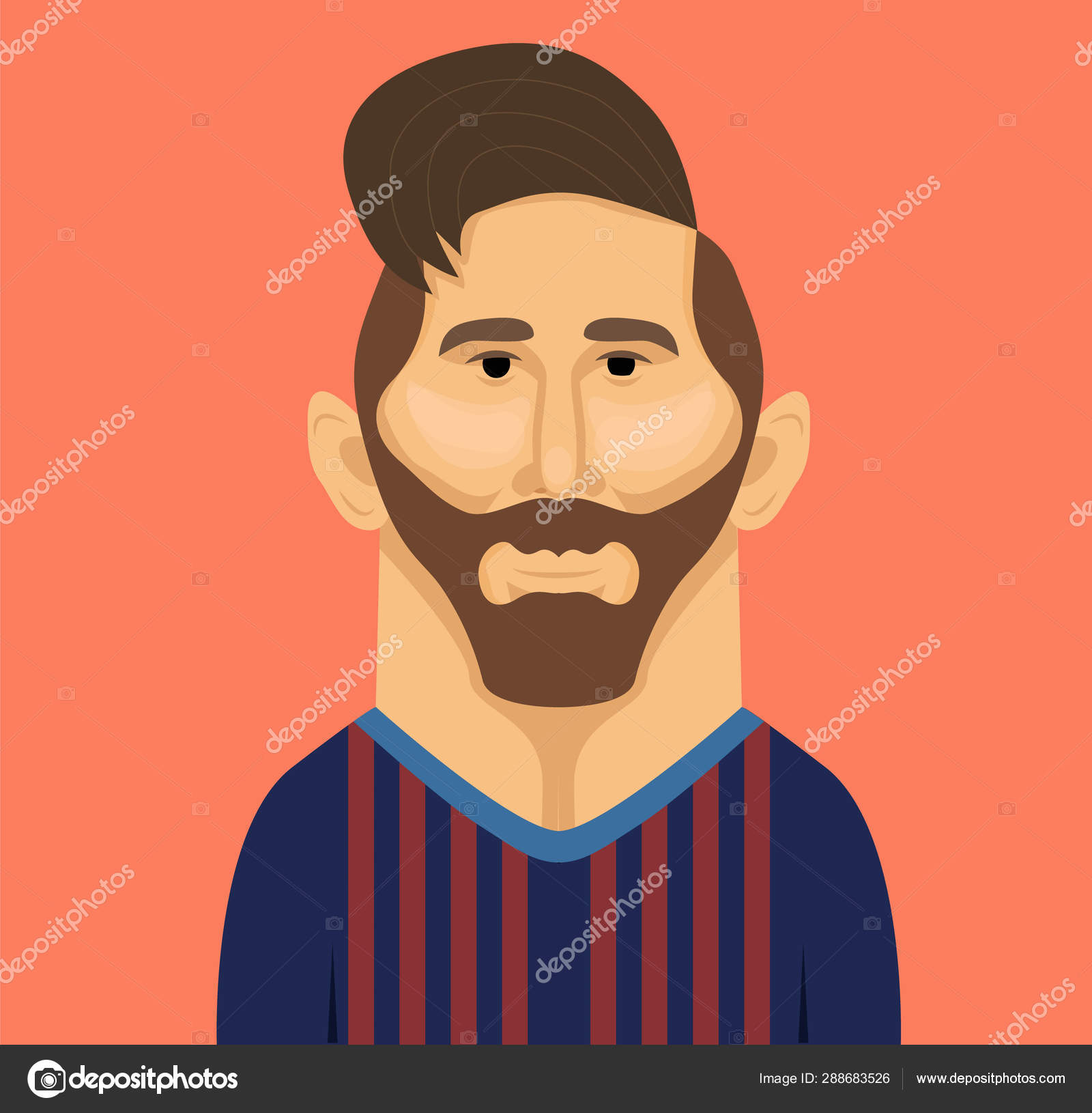 Lionel Messi vector portrait Stock Vector Image by ©kavusta #288683526