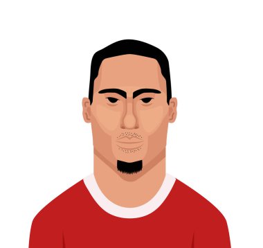 Virgil van Dijk vector portrait