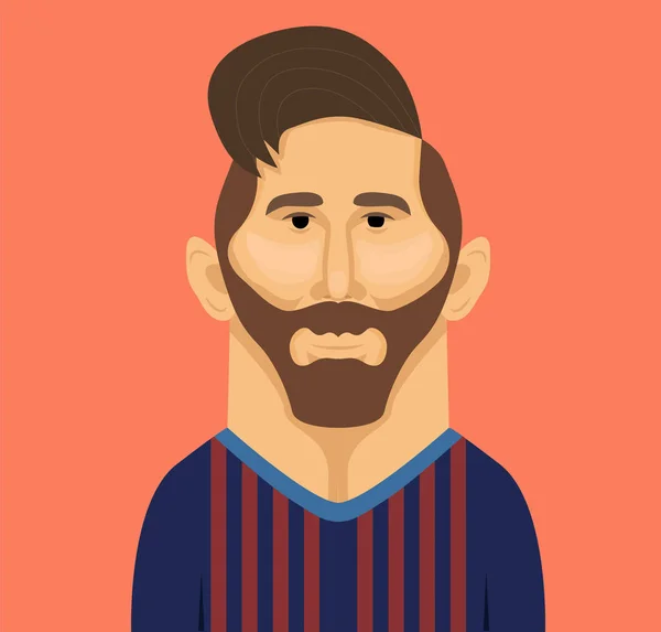 Lionel Messi vector portrait — Stock Vector