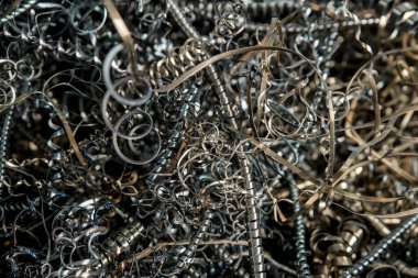 Üretimde metal talaşı. Metal talaşı.