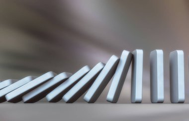 Eylemde domino etkisi (3d yorumlama)