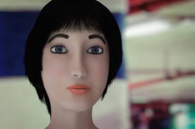 3D render sanal bir kadın