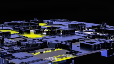 soyut bir teknik arkaplan (3d görüntüleme)