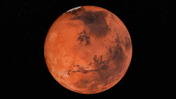 A Mars bolygó (3D renderelés, 8k. Ez a kép elemei bútorozottak b — Stock Fotó