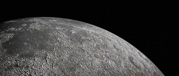 A Holdra (3D renderelés. Ez a kép elemek által szolgáltatott NASA) — Stock Fotó