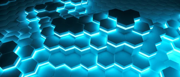 Futuristic Honeycomb Background Rendering — Stock Photo, Image