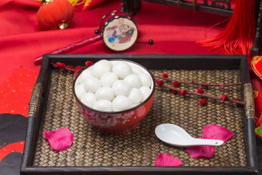 Tangyuan is a traditional Chinese delicacy clipart