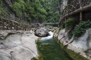 Taihang mountain grand canyon natural scenery clipart