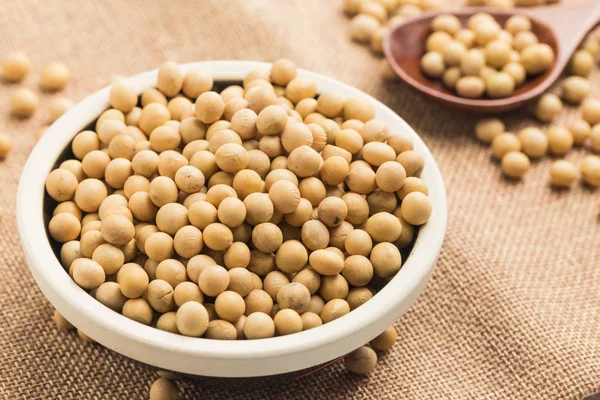 Soybeans White Background — Stock Photo, Image