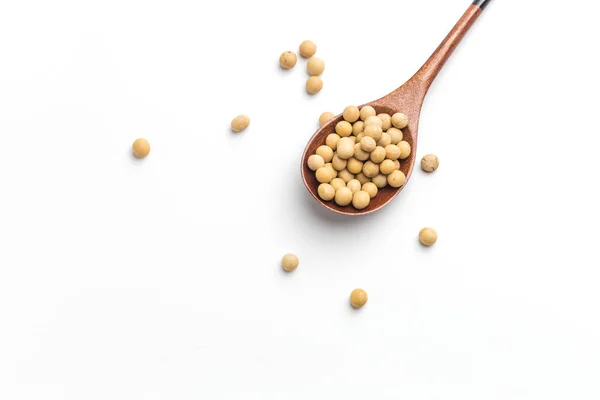 Soybeans White Background — Stock Photo, Image