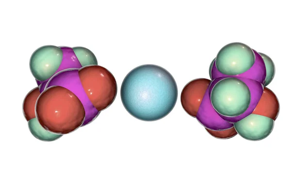 Molecola lattato di calcio — Foto Stock