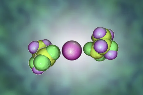 Molécula de lactato de cálcio — Fotografia de Stock