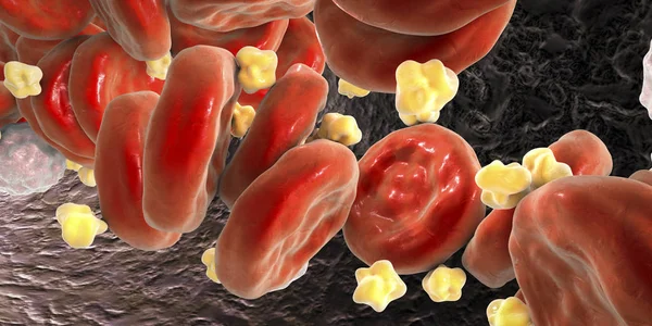 Moléculas de colesterol en la sangre —  Fotos de Stock