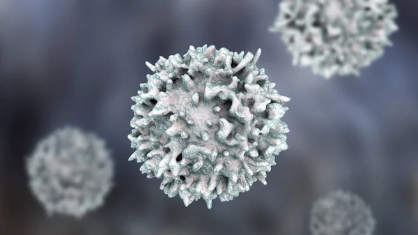 Lymfocyter, närbild syn på T-cell eller B-cell — Stockfoto