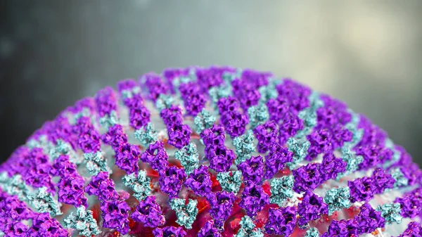 Measles virus, surface structure — Stock Photo, Image