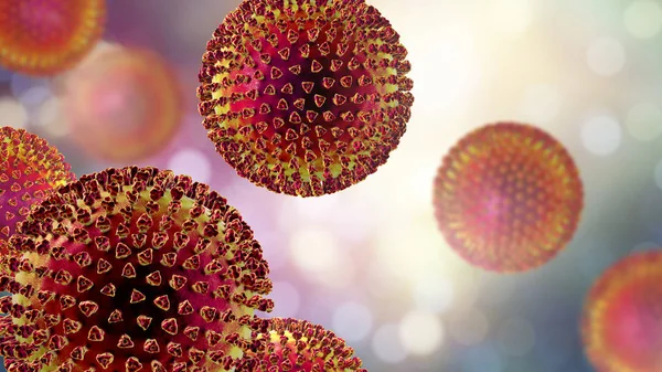 Viruses with surface spikes — Stock Photo, Image