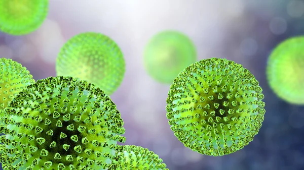 Viruses with surface spikes — Stock Photo, Image
