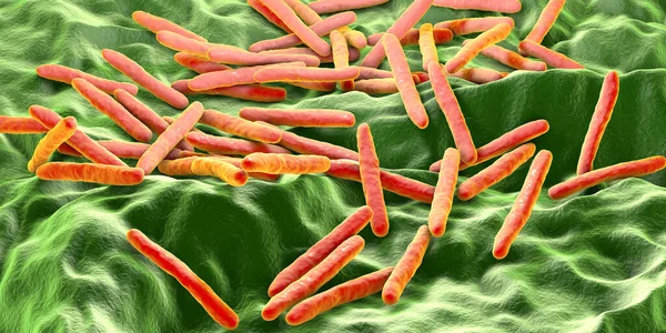 Tüberkülozun Nedensel Maddesi Olan Mycobacterium Tuberculosis Boyutlu Illüstrasyon Leprae Avium — Stok fotoğraf
