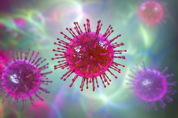 Sars Cov Viruses Causative Agent Covid Novel Coronavirus Infection Illustration — Stock Photo, Image