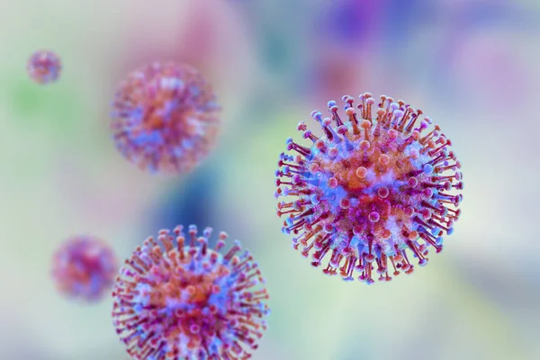 Menselijke Pathogene Virussen Illustratie — Stockfoto