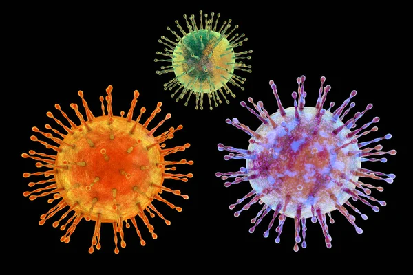 Ludzkie Wirusy Chorobotwórcze Ilustracja — Zdjęcie stockowe