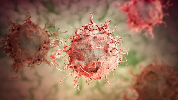 Deri Kanseri Hücreleri Boyutlu Illüstrasyon — Stok fotoğraf