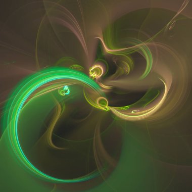 Soyut fraktal arka plan. Uzay ve bilim arkaplanı, 3B illüstrasyon