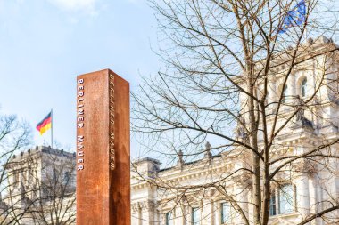 11 April 2018 -  Berlino, Germania: The Berlin Wall Memorial is the central memorial site of German division: it extends along 1.4 kilometers of the former border strip. The memorial contains the last piece of Berlin Wall clipart