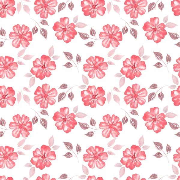 Sorunsuz çiçek desenli suluboya