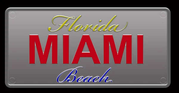 Florida License Plate Illustratie — Stockfoto