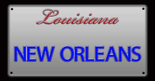 Louisiana License Plate Illustration — Stock Photo, Image