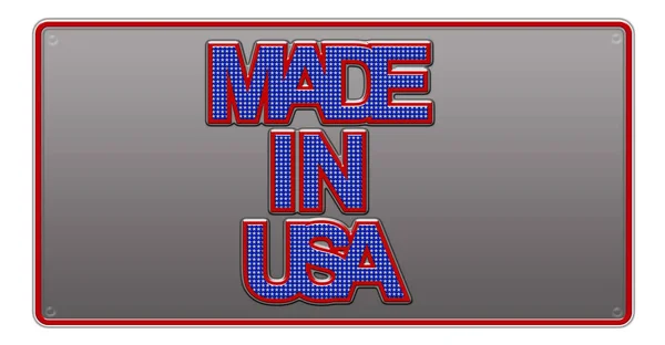 Made Usa License Plate Illustration — Stock Photo, Image