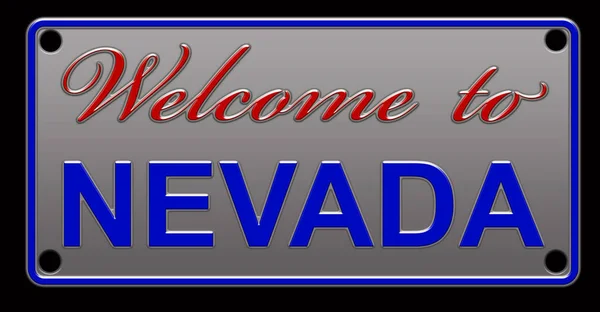 Ilustracja Nevada Tablic Rejestracyjnych — Zdjęcie stockowe