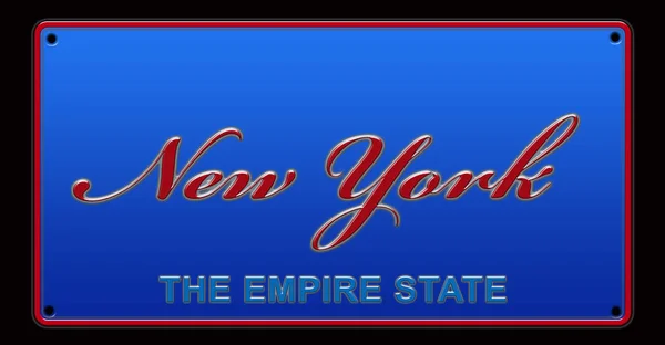 New York License Plate Illustratie — Stockfoto