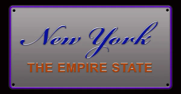 New York License Plate Illustratie — Stockfoto