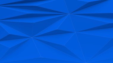 Mavi üçgen arka plan 3d render