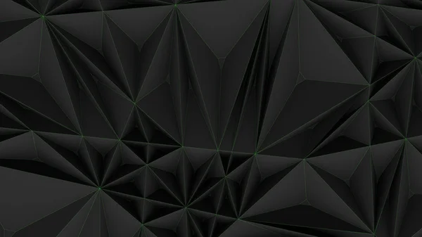 Fondo Abstracto Triangular Oscuro Renderizado — Foto de Stock