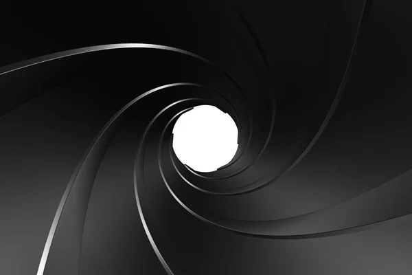 Gun barrel inside 100 MP 3d rendering