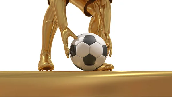 Jogador de futebol 3d renderização — Fotografia de Stock