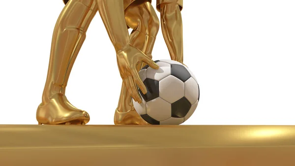 Jogador de futebol 3d renderização — Fotografia de Stock