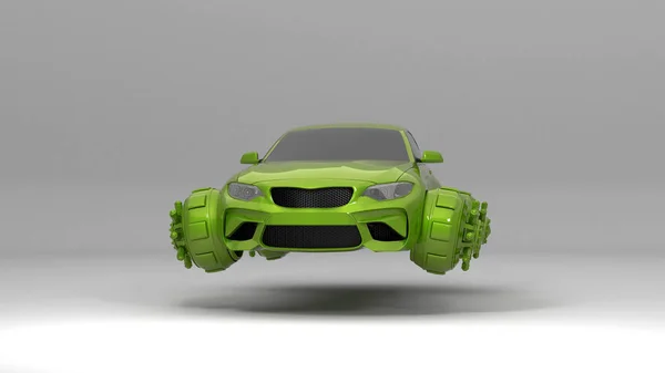 Fantástico coche 3d renderizado — Foto de Stock