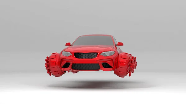 Fantastisches Auto 3D-Rendering — Stockfoto