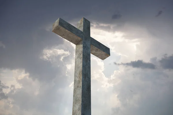 Christian cross 3d renderização — Fotografia de Stock